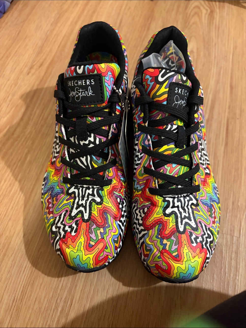 Skechers women’s Rainbow Psychedelic Lace-Up Sneakers